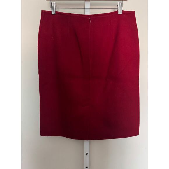 Talbots Women's Straight Pencil Skirt Size 10 Petite Red Wool Blend 10P - Picture 2 of 4